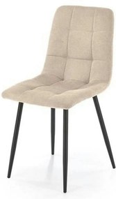 Scaun K560, bej/negru, stofa clasica/metal, 45x53x88 cm