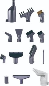Aspirator pentru curatarea covoarelor si tapiteriei Oliver Voltz OV51006A, 1750 W, 18 kPa, 1 l, Ecran tactil, Dezinfectare cu abur, Accesorii, Negru
