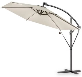 Deuba Umbrelă solară Mali cu LED Ø330 cm - crem