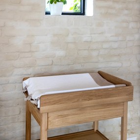 Masă de înfășat în culoare naturală din lemn de stejar cu masă de schimbat Forrest – Vipack