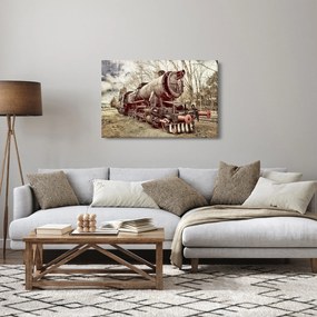 Tablou cu locomotivă istorică (90x60 cm)