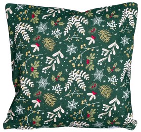 Funda pentru pernă Crăciun verde, 40 x 40 cm