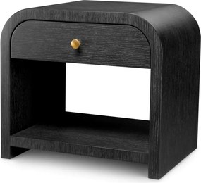 Noptiera design LUX, Furnir de stejar gri carbune, Rhodes