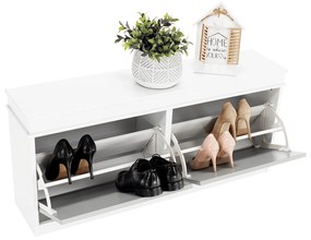 Pantofar, 2 compartimente, alb/gri, SEBER TYP 4