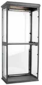 Vitrina neagra, din metal si sticla, Verre