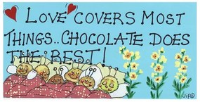 Placuta decorativa Love Covers Most Things