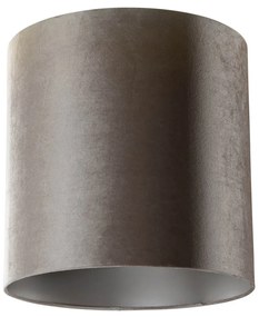 Abajur de catifea cilindric taupe 40/40/40