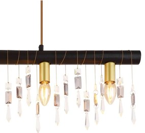 Globo 15532-5HB - Candelabru suspendat pe cablu KIRA, 5xE14/40W/230V, negru