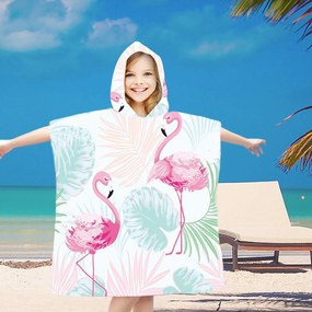 Poncho pentru copii FLAMINGO colorat 60x90 cm