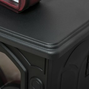 HOMCOM Șemineu Electric 750/1500 W cu Efect de Flacără Acoperire 15-20 m², Negru | Aosom Romania