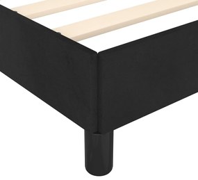 Cadru de pat cu tablie, negru, 90x190 cm, catifea Negru, 90 x 190 cm