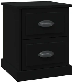 816146 vidaXL Noptieră, negru, 39x39x47,5 cm, lemn prelucrat