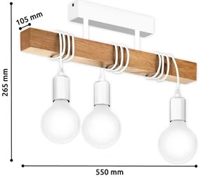 Eglo 33166 - Lustră aplicată TOWNSHEND 3xE27/60W/230V
