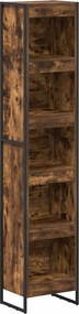 vidaXL Dulap pentru cărți Stejar fumuriu 80 x 30 x 155 cm