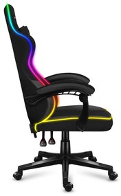 Fotoliu gaming Fusion 4.4 (negru + multicolor) (cu iluminat LED). 1087472