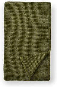 Pătură verde din bumbac 150x200 cm Jaipur Chunky Waffle – Pineapple Elephant