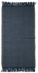Covor albastru din bumbac 80x160 cm Yuliyana