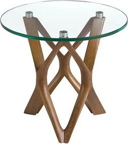 Masuta auxiliara design minimalist Walnut