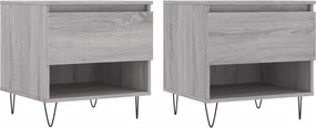 vidaXL Măsuțe de cafea, 2 buc., gri sonoma, 50x46x50 cm, lemn compozit