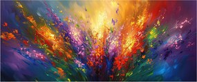 Tablou - Abstracție de flori (120x50 cm)