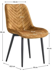 Scaun de sufragerie Zainos 2 (maro-auriu + negru) . 1096930