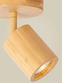 Spot aplicat directionabil din bambus natur Java