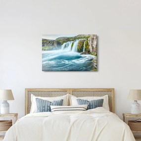 Tablou - Stânci și cascade (90x60 cm)