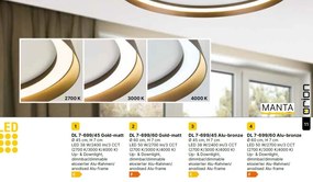 Plafoniera LED design circular MANTA D-45cm bronz