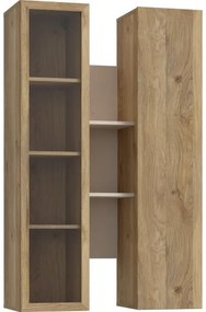 Poliță de perete INAR, stejar/bej