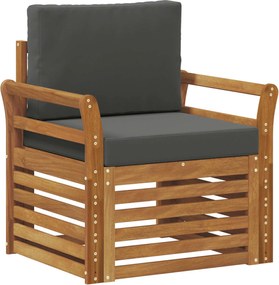 vidaXL Set de canapele de exterior cu pernă natural 75,5 x 63 x 73 cm