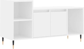 vidaXL Comodă TV, alb, 100x35x55 cm, lemn prelucrat