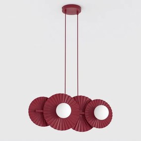 Lustră suspendată pe cablu UMBRA 4xG9/8W/230V roșie