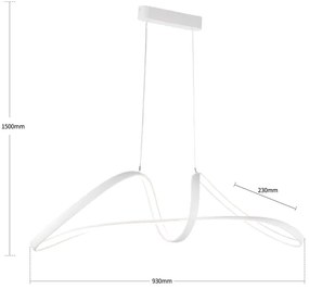 Brilagi-LED Lustră suspendată reglabilă pe cablu TWISTER LED/60W/230V 3000-6000K albă+telecomandă