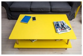 Măsuță de cafea cu 2 blaturi Ragaba KORO, alb