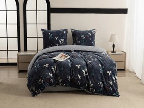 Lenjerie de pat reversibila DUO SENSE NOCTIFLORA albastru inchis cocolino/flanel Dimensiune lenjerie de pat: 70 x 90 cm | 140 x 220 cm