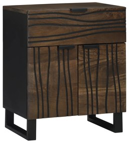 vidaXL Noptieră - 50x33x60 cm, din lemn masiv de mango