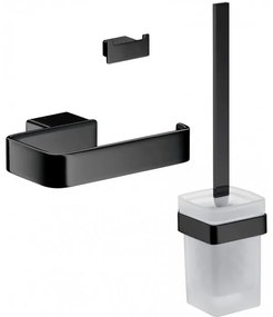 Set accesorii baie, 3 piese, Emco Loft, negru, 059813300