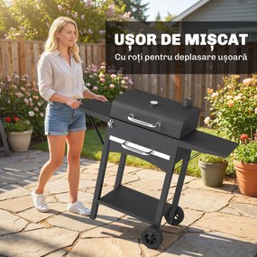 Outsunny Afumătoare pe cărbune pentru exterior | Aosom Romania