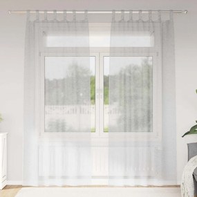 vidaXL Perdele cu perdele 2 pcs Gri deschis 140 x 225 cm Poliester