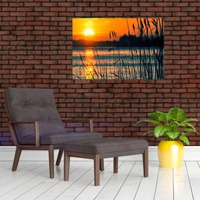 Tablou - Apus de soare la lac (90x60 cm)