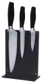 Set de cuțite EH din 3 piese în bloc de cuțiteNegru
