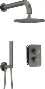 SILIA Set de Duș cu Montare Îngropată, cu BOX pentru Baterie finisaj titan BXYYDQSM