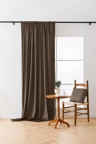 Draperie opaca maro VELVET 135x250 cm Sistem de agatare: Rejansa