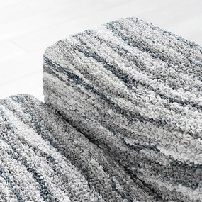 Huse bielastice OCEANO NOU gri-albăstrui canapea cu otoman stânga (l. 170 - 300 cm)