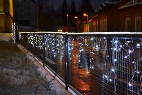 Lumină de ploaie de Crăciun 5 m, 144 LED-uri, alb cald, cu t