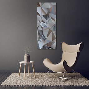 Tablou pe sticlă acrilică Triunghiuri abstractizare