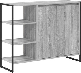 vidaXL Dulap lateral Gri Sonoma 96.5 x 30 x 75 cm Lemn compozit