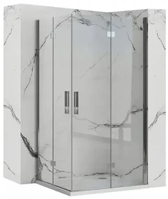 Cabina de dus patrata cu usi pliabile Rea Molier 80x80 crom