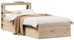 vidaXL Cadru de pat cu tăblie, 75x190 cm, lemn masiv de pin