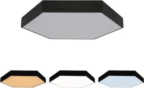 Plafonieră LED, 135 W, 230 V, 3000/4000/6500 K, Ø 80 cm, neagră